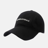 Cotton Letter Curved Brim Adjustable Baseball Cap