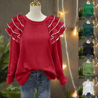 Comfortable And Slimming Ruffle Top For Women