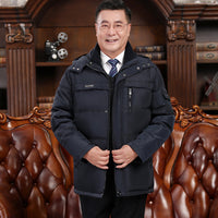 Winter Middle-aged And Elderly Down Jacket Men's Short Thickened