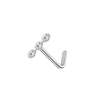 Peach Heart Butterfly With Zircon Stainless Steel Piercing Nose Ring