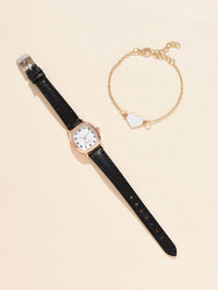 Square Plate Leather Belt Artistic Retro Women's Watch