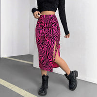 Women's Casual And Versatile Fashion Hot Pink Skirt