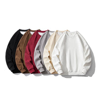 Corduroy Sweater Men's Casual Round Neck Pullover