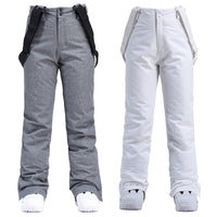 Men's Windproof Waterproof Detachable Elastic Waist Thick Thermal Cotton Pants