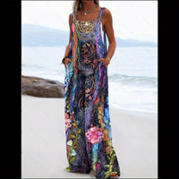 Womens Vibrant Summer Printed Jumpsuit