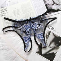 Women's T-shaped Transparent Lace Crotch Panties