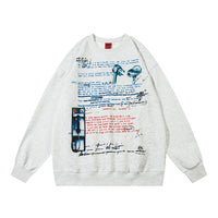 Men's Spring And Autumn Loose Pullover European Hip Hop Niche Casual Top
