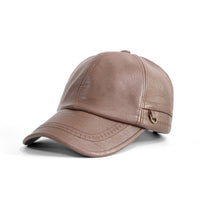 Spring Autumn PU Leather Baseball Cap Fashionable Simple Snapback Hat For Men