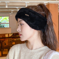 Headband Earmuffs Hat Winter Warm Plush Air Top Knitted Hat