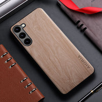 Applicable To Plus Simple Interlaced Wood Grain Phone Case
