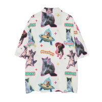 Full Printed Cartoon Short-sleeved Shirt For Men