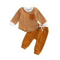 Fashion Striped Long-sleeved Suit