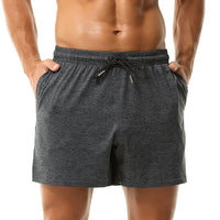 Men's Solid Color Mid-waist Tether Pocket Yoga Fitness Running Casual Pants
