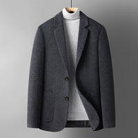 Autumn And Winter Solid Color Short Wool Woolen Men's Suit