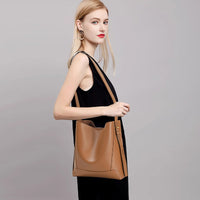 Shoulder Capacity Women's Leather Height Cross Body Bucket Bag