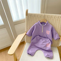 Spring New Children's Love Letter Sweater Pants Leisure Suit