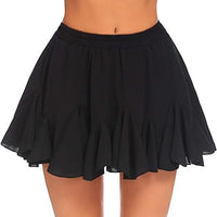 Skirt A- Line High Waist Pleated Mini Elastic Waist