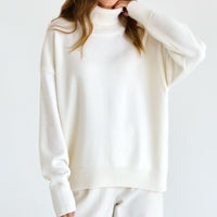 Solid-color Turtleneck Sweater For Women European And American Style