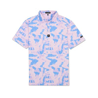 Men's Golf Polo Shirt Printed Sports T-shirt Table Tennis Feather Tennis Suit Quick-drying Top