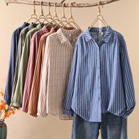 Artistic Yarn Dyed Striped Womens Top
