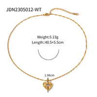 Love Hammer Pattern Zircon-laid Necklace Women