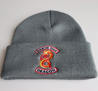 Knitted hat with embroidery