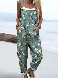 Women's Floral Element Print Fashion Casual Women's Jumpsuit