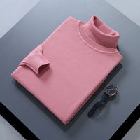 High Lapel Sweater Solid Color Casual