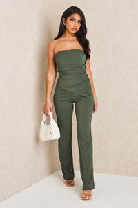 Womens Fashion Halter Top And Straight-Leg Pants Set