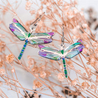 Dragonfly Hook Earrings Fresh And Cute Dragonfly Enamel Dripping-Oil Earrings