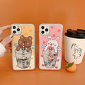 Cartoon mobile phone case with quicksand drink