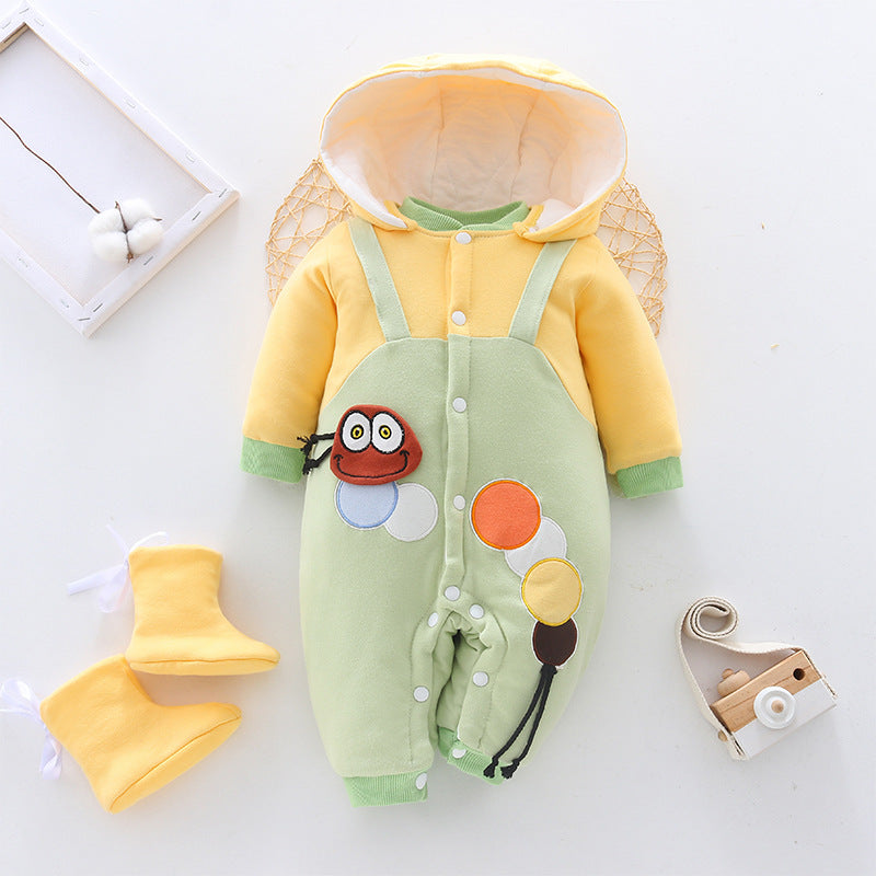 Baby onesies baby clothes autumn and winter thickening