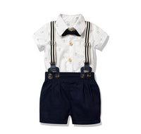 Baby bow tie bag butt shirt set