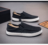 Linen Cloth Slip-on Lofter Casual Canvas Summer Stirrup Heel Men's Shoes