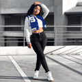 Women's Solid Color Stitching Fashion Baseball Jacket