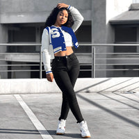 Women's Solid Color Stitching Fashion Baseball Jacket