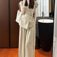 Khaki Vest Professional Suit Pants For Women
