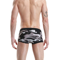 Men's Fashion Light Breathable Low Waist Camouflage Swimming Trunks
