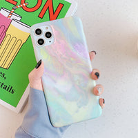 Mobile phone case gradient color marble