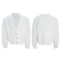 Mens Warm Thickened Sweater With Striped Pattern