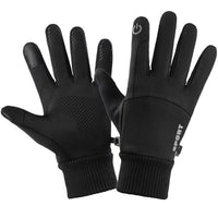 Touch Screen Plush Thickened Warm Windproof Anti-skid Waterproof Outdoor Riding Gloves