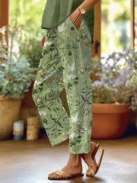 Printed Women's Casual Pants With Pockets