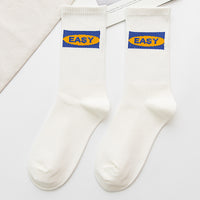 Lettered breathable tall socks