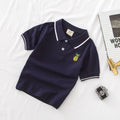 Lapel With Cotton Cartoon Pattern Casual Short Sleeves