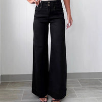 Solid-color Jeans Women's European And American Style Casual Versatile