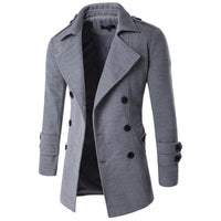 Fashion Men's Casual Long-sleeved Solid Color Coat