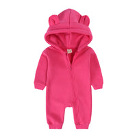 Baby Fashion Simple Solid Color Thick Jumpsuit