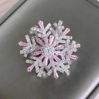 Luxury Good Luck Comes Brooch High-end Women's Exquisite Spinning Snowflake Pin Niche Design Corsage
