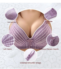 Underwear Wireless Comfortable Striped Thin Bra