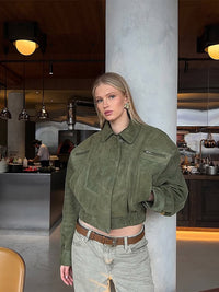 Retro Biker-style Cool Short Womens Loose Jacket